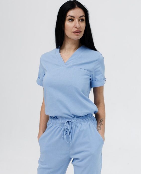 Медичний хірургічний костюм жіночий блакитний