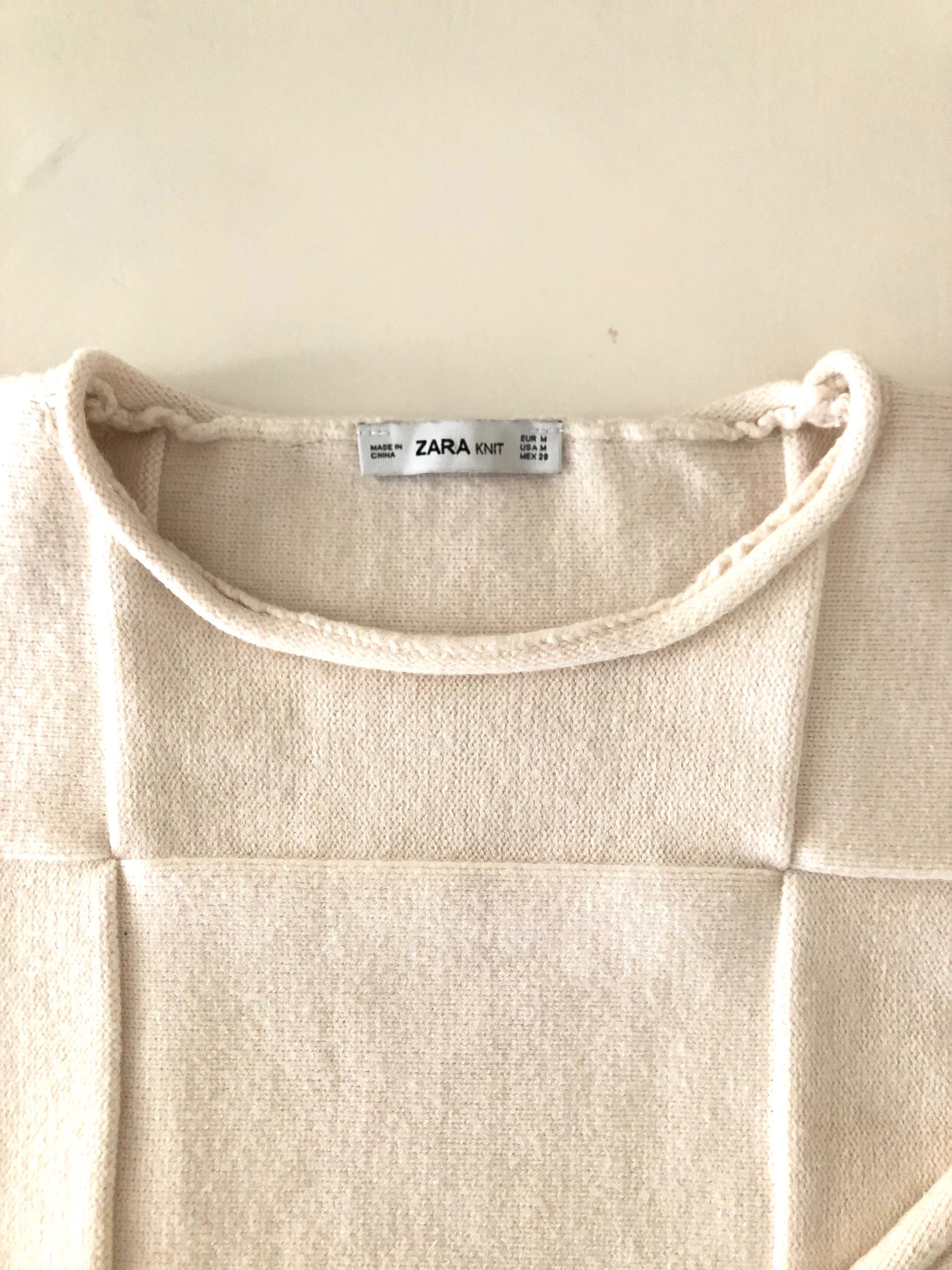 Camisola malha nude Zara M