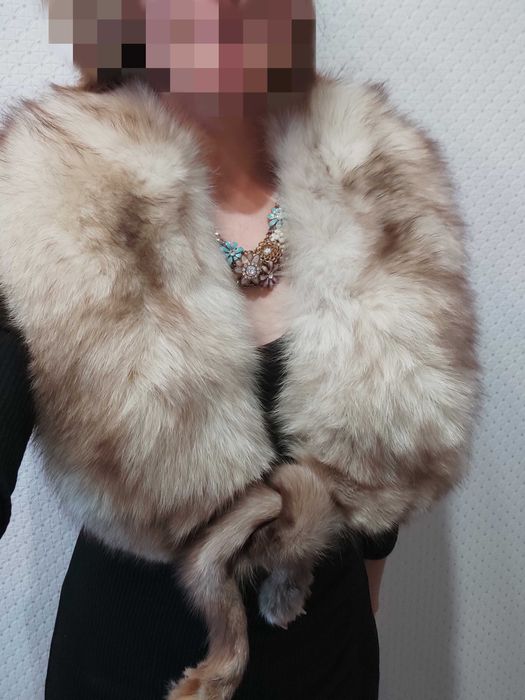 Etola z lisa naturalne futro szalik