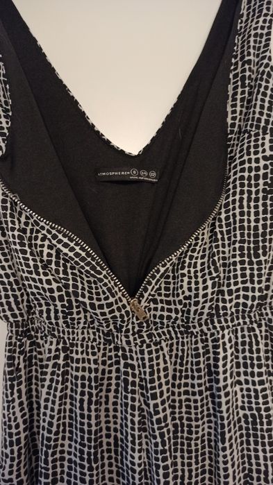 Czarno-biały kombinezon damski Atmosphere