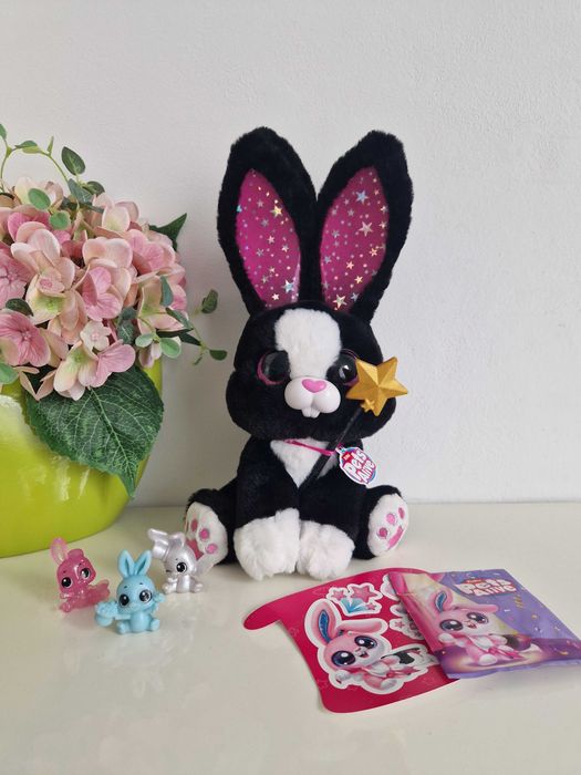 Zuru Pets Alive Interaktywny Magiczny Królik Maskotka + Różdżka,czarny