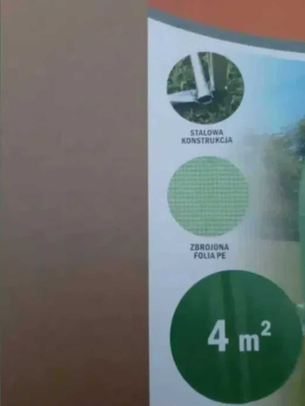 Tunel foliowy 2x2 Stalowa konstrukcja folja zbrojona drzwi okna Nowy