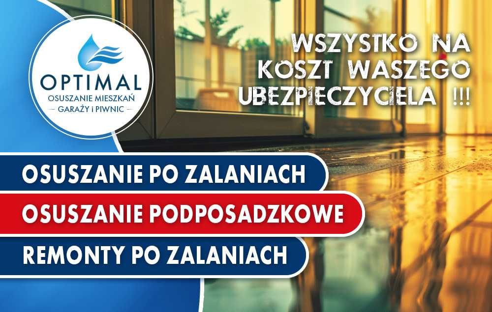 OSUSZANIE mieszkań garaży piwnic hal i remonty po zalaniu suszenie