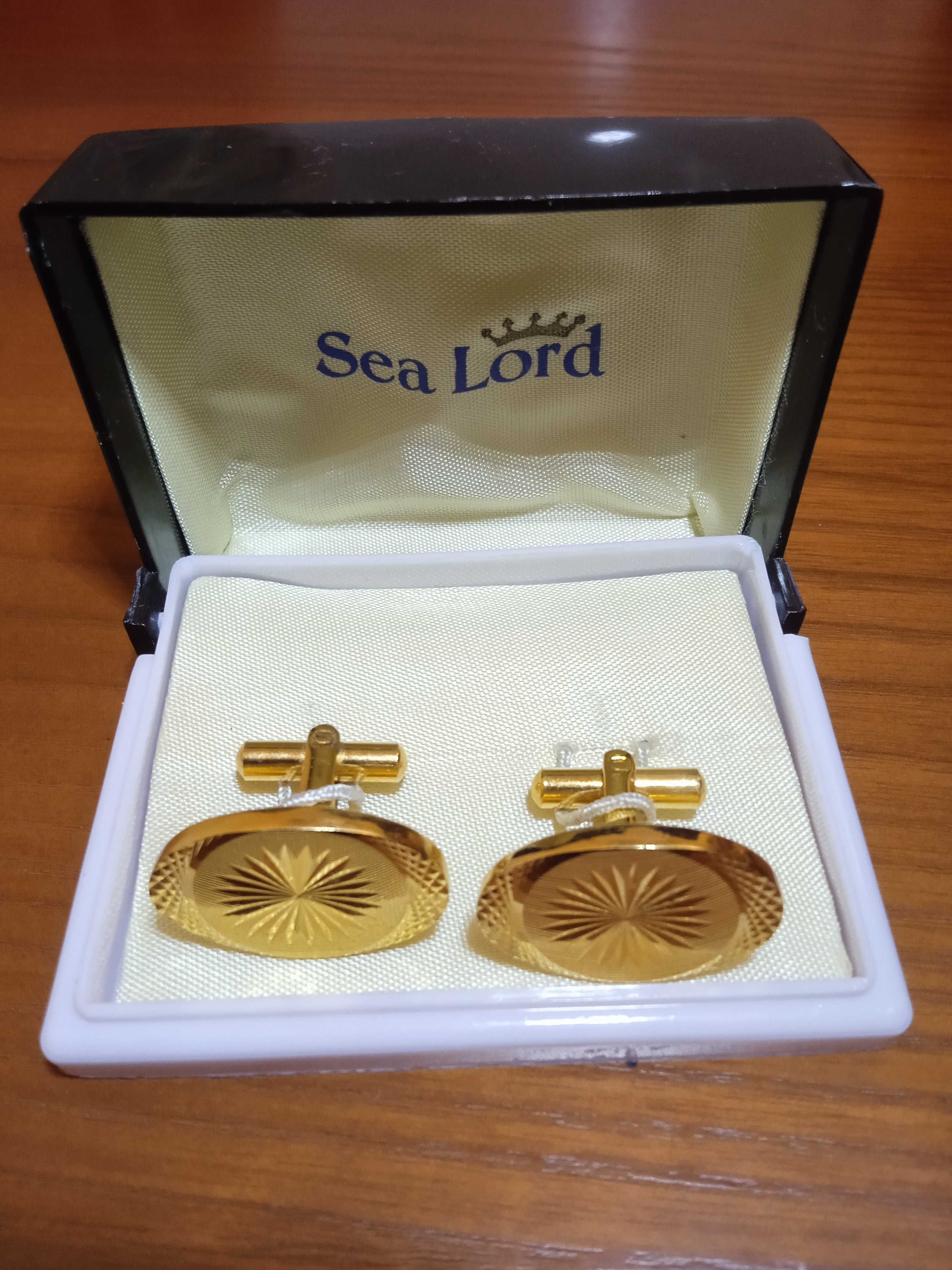 Запонки Sea Lord мужские позолоченные