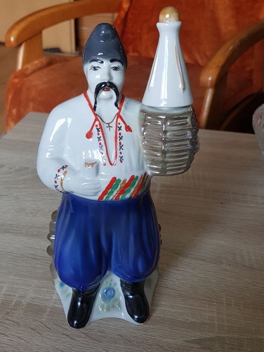 Taras Bulba Ukraina Figurka Karafka Porcelanowa Kozak Vintage Art Deco