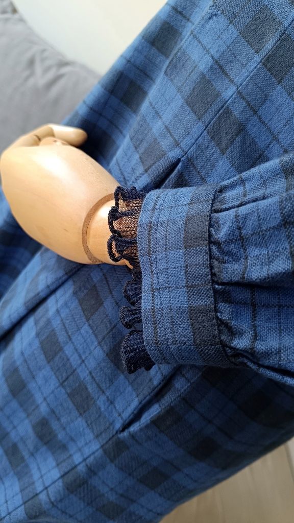 Rabarbar sukienka biust 46x2 S M L kratka boho pensjonarka babydoll