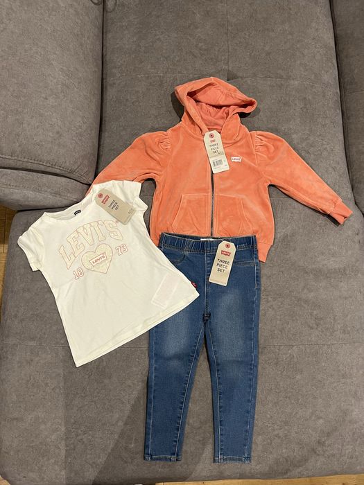 Komplet 3-częściowy dla dziewczynki levis rozniar