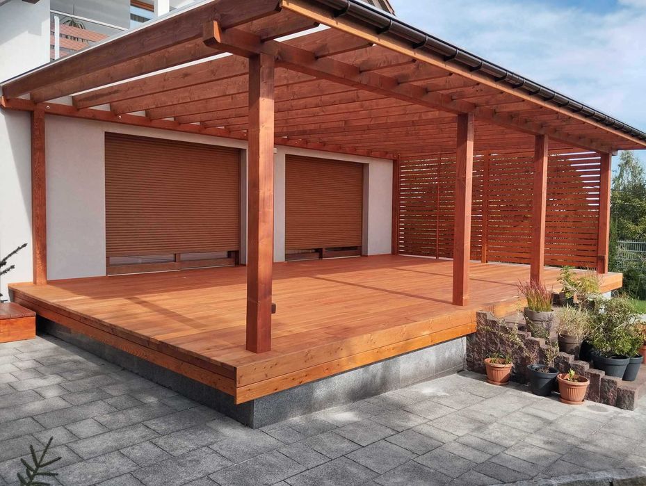 Garaż drewniany, wiata na samochód, car port