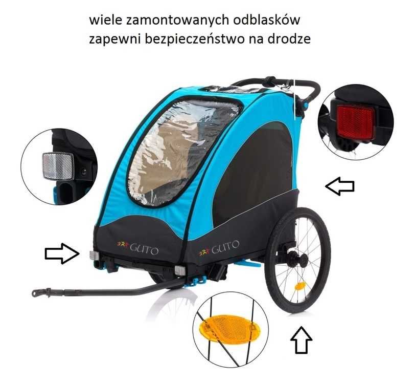 NOWA Przyczepka, wózek, jogger GUTO 3w1 Aluminium Deluxe