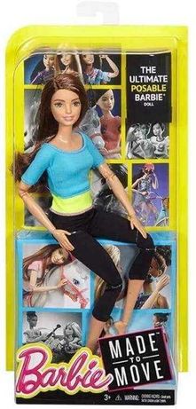 Кукла Барби Йога Barbie Made To Move Blue Top Шатенка в голубом топе