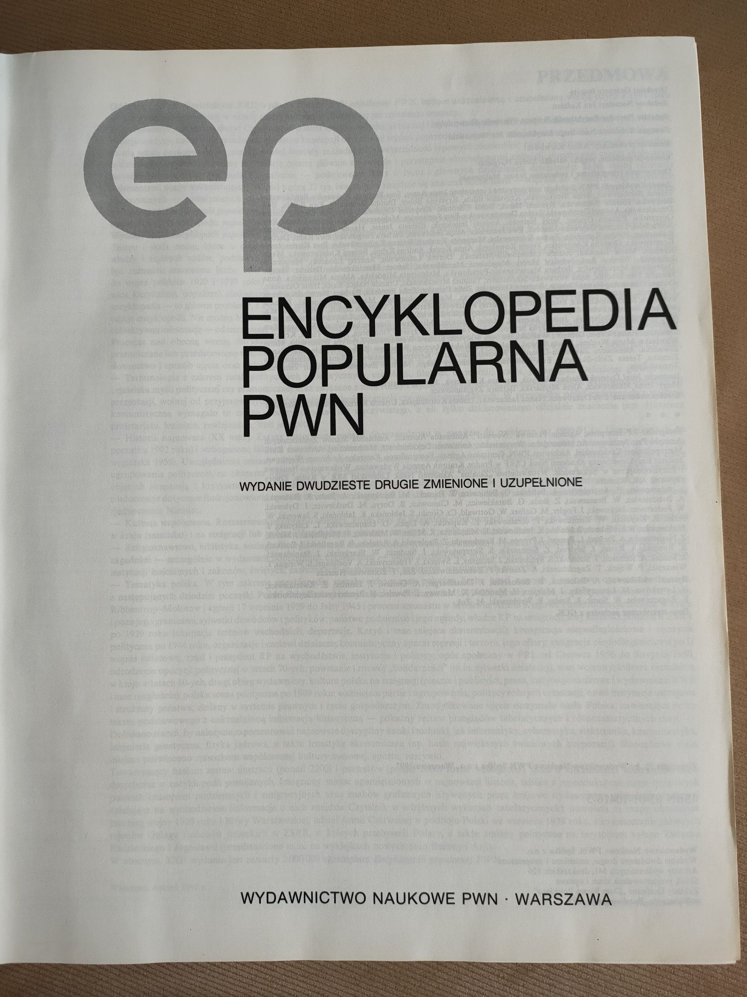 Encyklopedia Popularna PWN wydanie 22