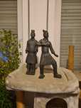 2 Estatuetas estátuas guerreiro terracota
