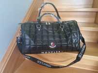 Torba podróżna czarna duża Moncler 28x50x25 cm