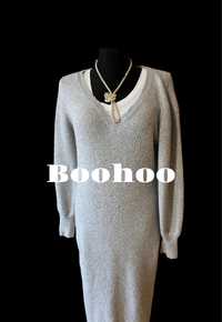 Sukienka swetrowa długi sweter na zimę amerykańskiej Boohoo 38 dekolt