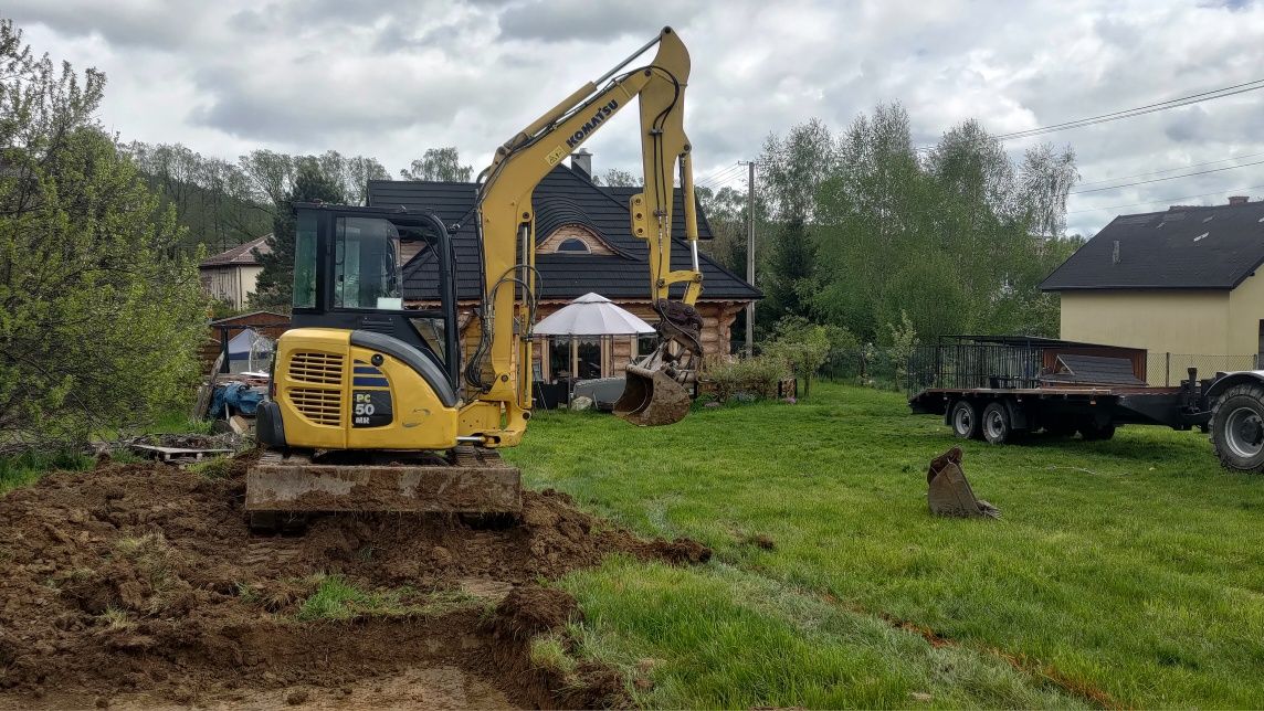 Midikoparka minikoparka koparka gąsienicowa komatsu PC50 MR long Zamia