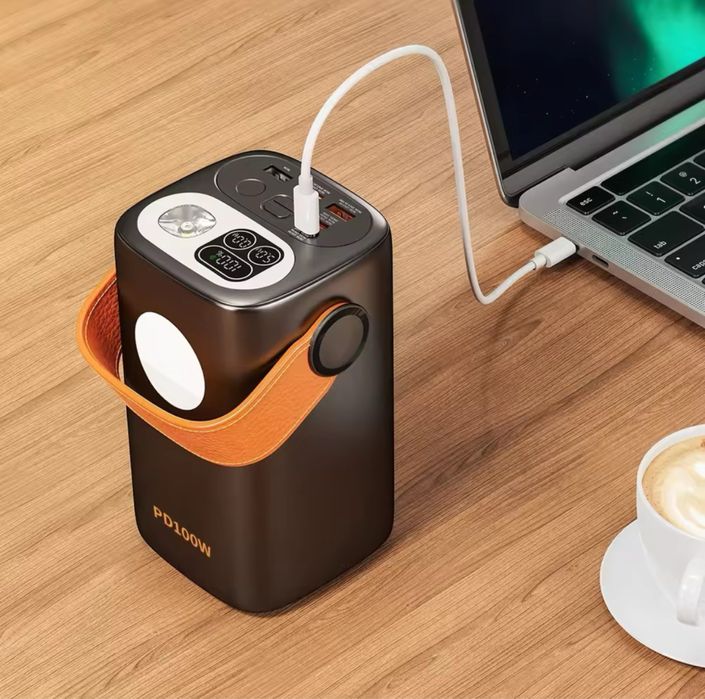 Power Bank 60000mAh (100W PD) | Для ноутбуку | Ліхтар | 5 9 12 15 20v