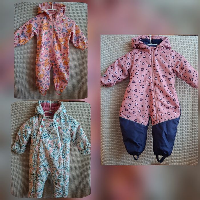 Куртки, крмбінезони осінь/зима  для дівчинки 80р. 86р.