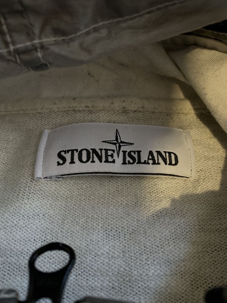 Stone island zip nylon hoodie стон