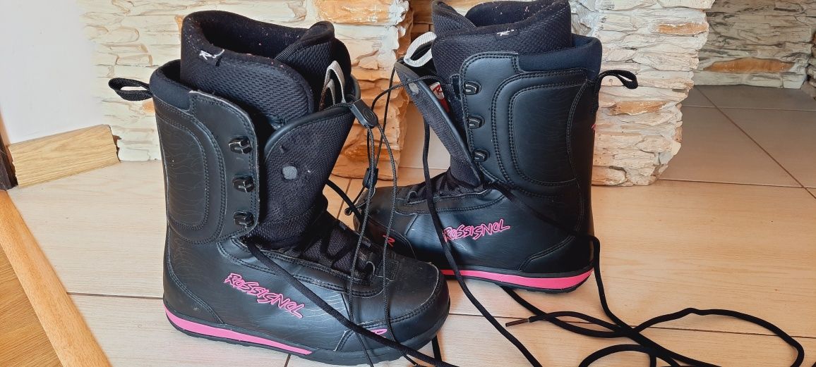 Buty snowboardowe damskie 25,5 cm Rossignol czarne na deskę