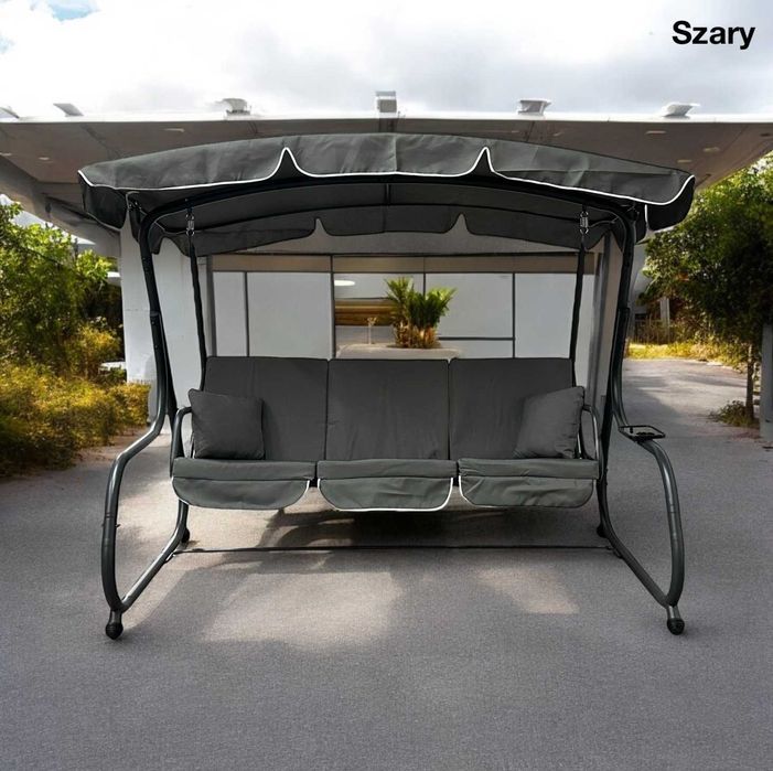 Huśtawka ogrodowa / 3 kolory / Bujana i wolnostojąca / 3 osobowa