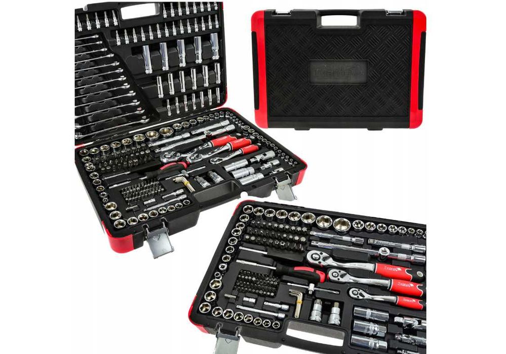 Zestaw KLUCZY NASADOWYCH BITY nasadki PŁASKIE 1/4 3/8 1/2 216 el. 2576