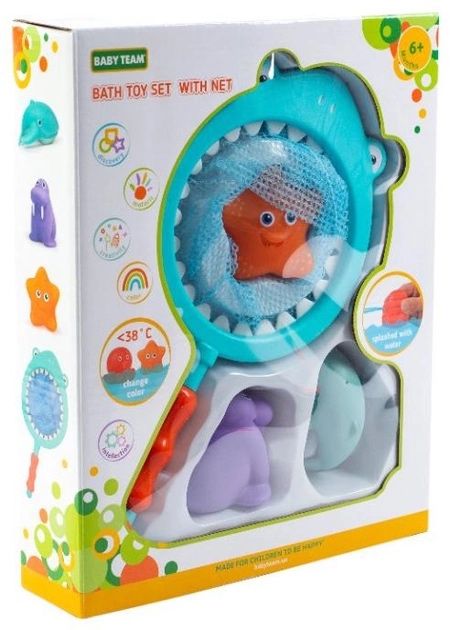 Набір Baby Team для ванни сачок з іграшками
