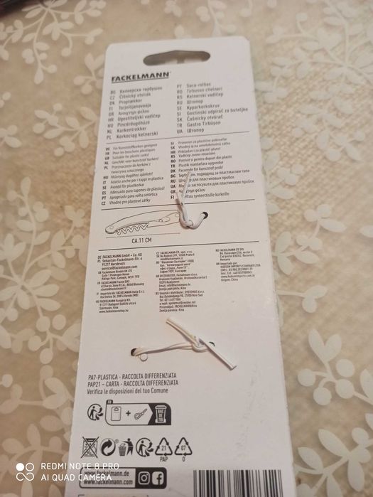 Korkociąg kelnerski 3 in 1 Fackelman