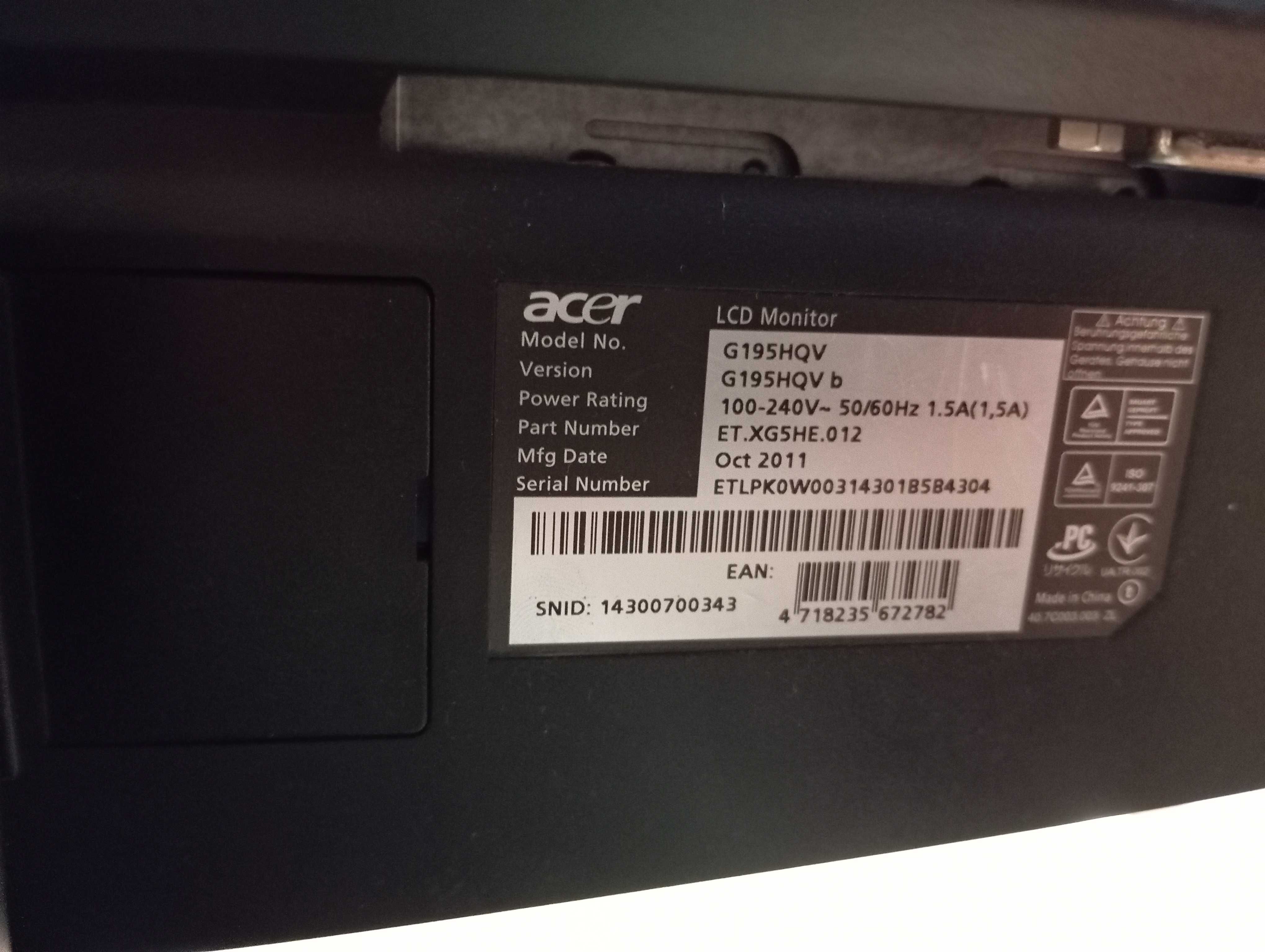 Monitor Acer 18,5 cala