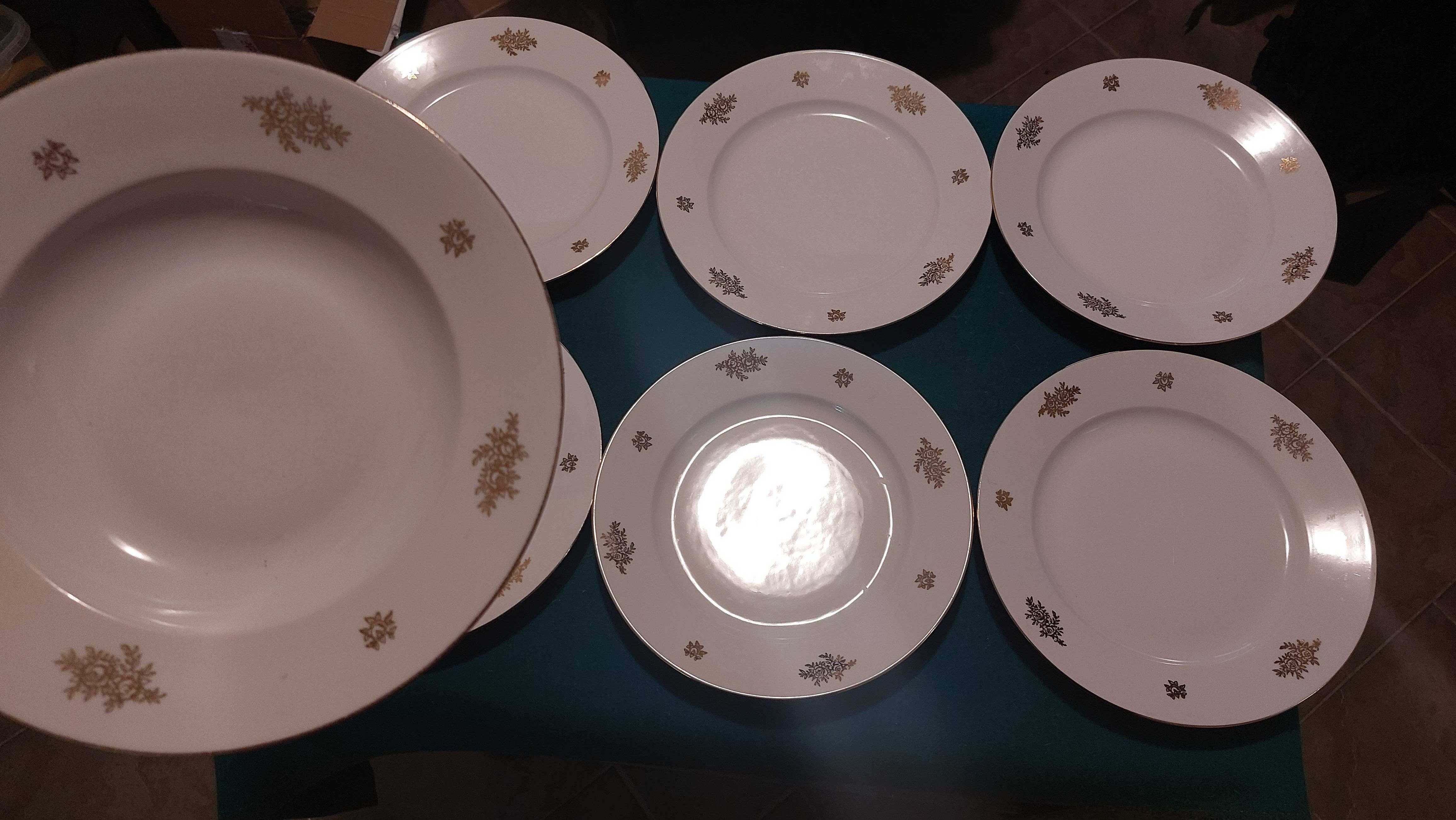 Duże talerze porcelana MZ Altrohlau Czechosłowacja 7 sztuk