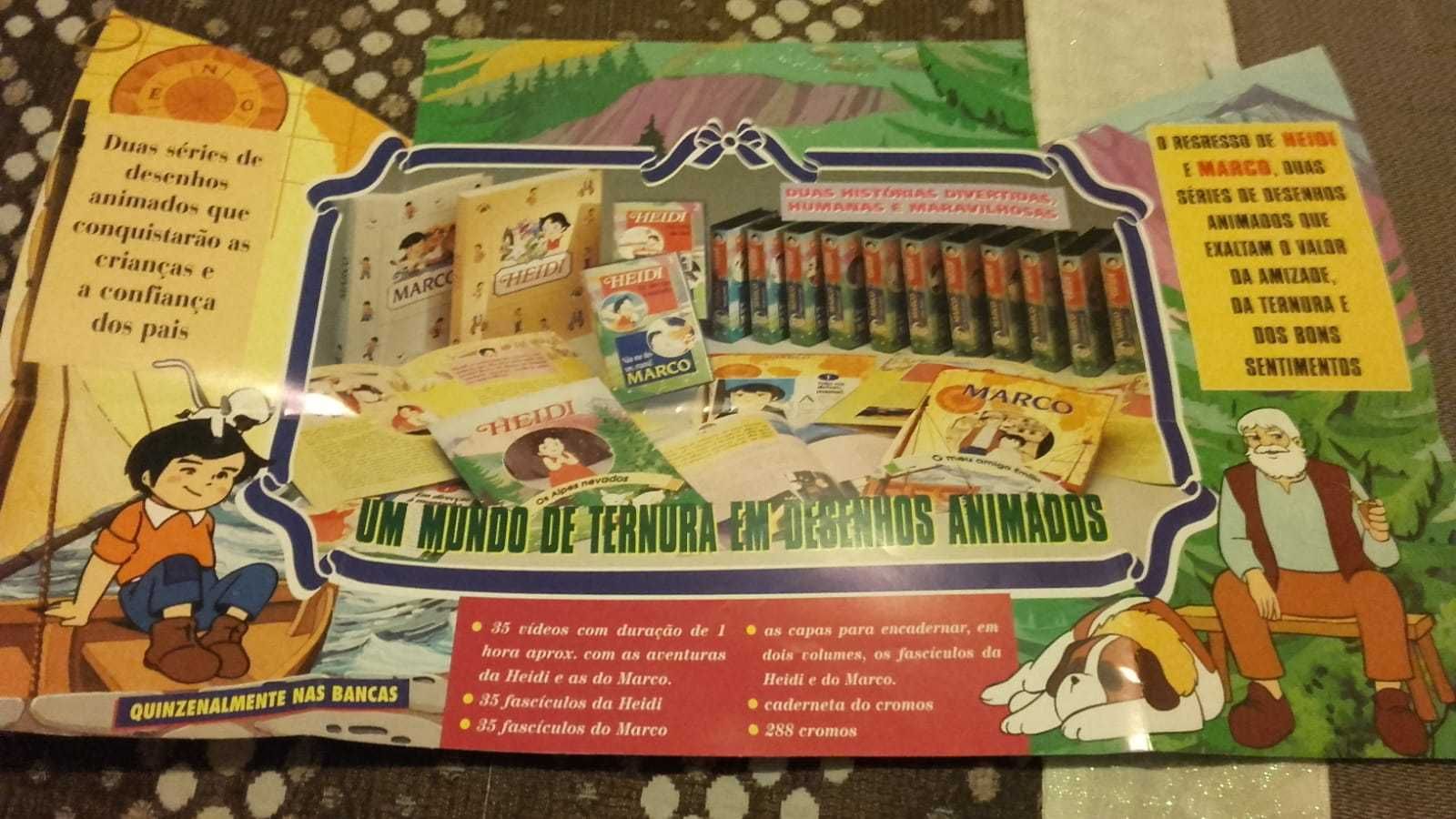 Cassetes Livros Caderneta E Mala Heidi Marco Conjunto/Separado Novos