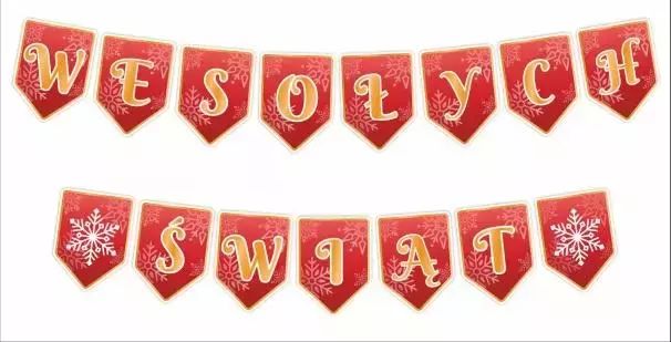 Dekoracje świateczne girlanda-Wesołych Świąt 15el. LearnHow