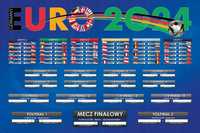 Zestaw Terminarz EURO 2024 tabela plakat na ścianę 61x91,5 cm + Karty