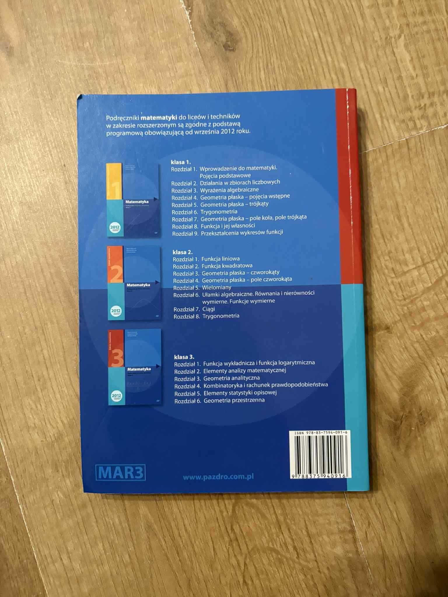 Matematyka. Podręcznik do liceów i techników. Klasa 3.