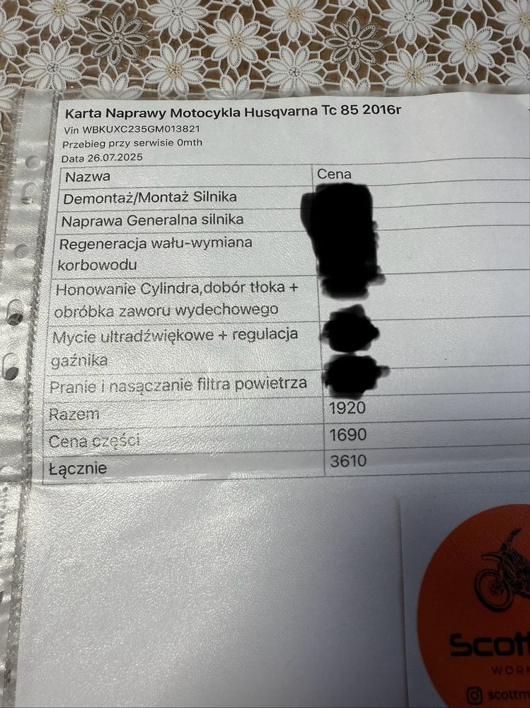 Husqvarna Tc 85 2016 Po świeżym remoncie