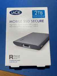 Dysk zewn SSD Lacie Mobile Secure 2TB Nowy Gw