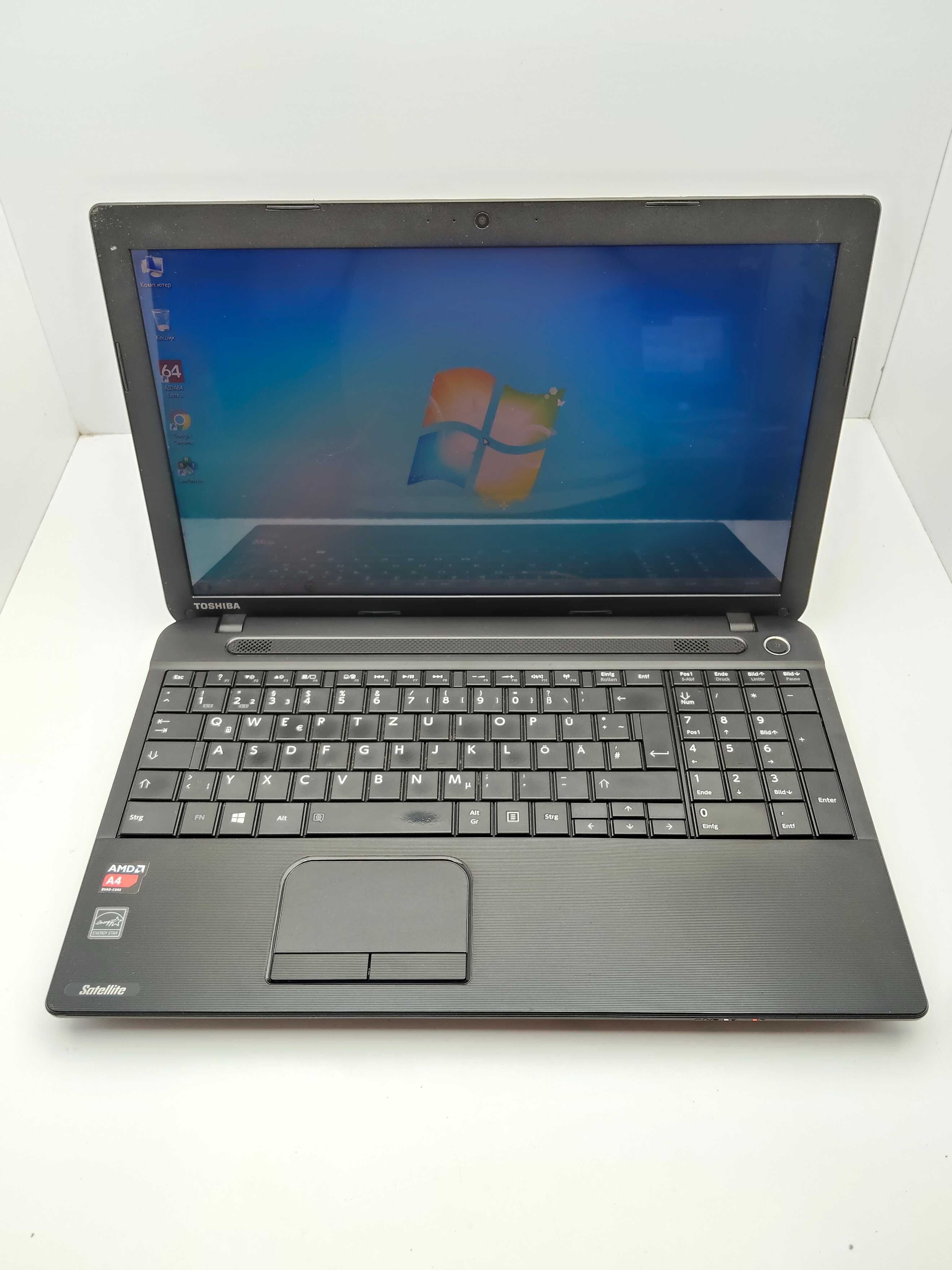 Toshiba C50 CPU:AMD A4-5000 4 ядра Ram:6gb HDD:320gb Стан хороший