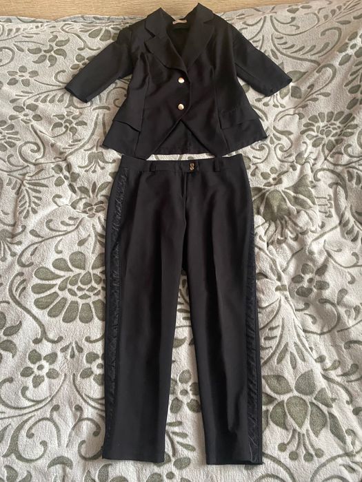 Чорний брючний костюм Costel de moda