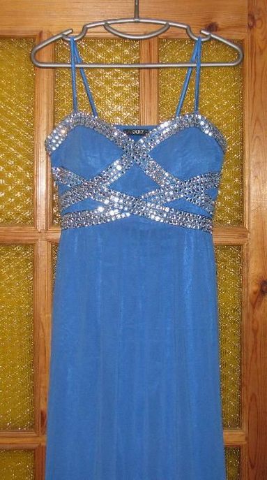 Платье праздничное вечернее голубое камни свадебное коктельное