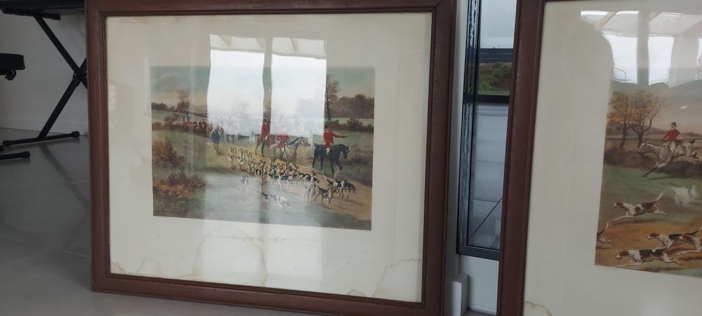 Obrazy litografie myśliwskie stare