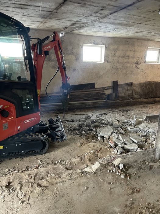 Usługi Minikoparka, Wiertnica, Młot, Wstawianie Słupków,Przeciski Kret