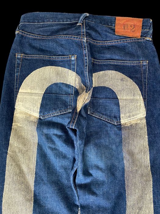 Spodnie Baggy Selvedge Denim Jeans Evisu Big Logo Daicock Vintage haft