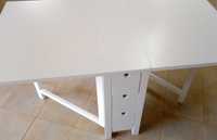 Mesa branca, IKEA, 153x80cm e 32x80 cm, aberta e fechada, bom estado