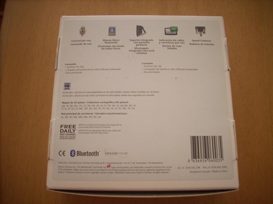 GPS TomTom Via 120 e suporte (novos)