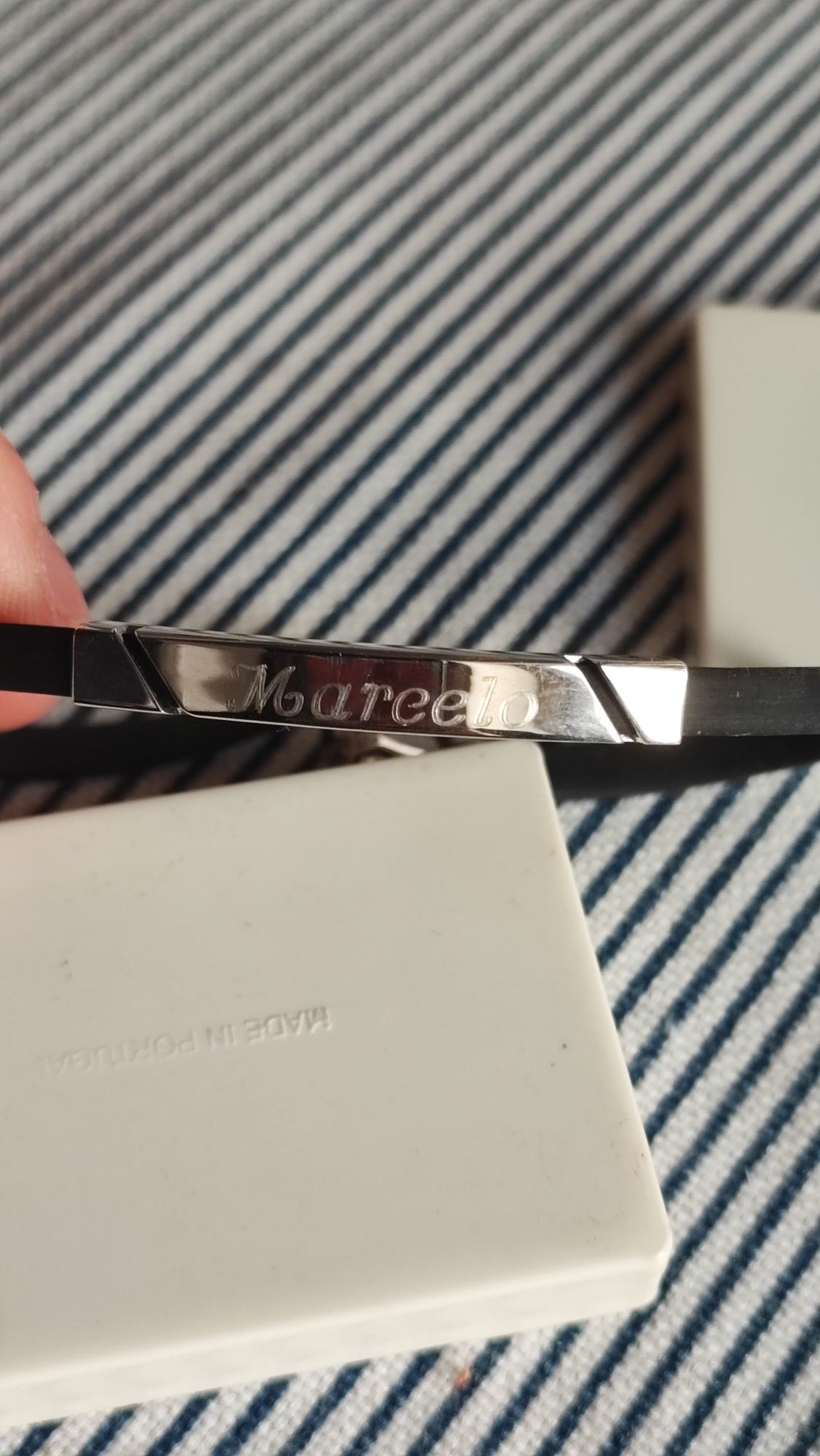 Pulseira em prata 925 com inscrição "Marcelo"