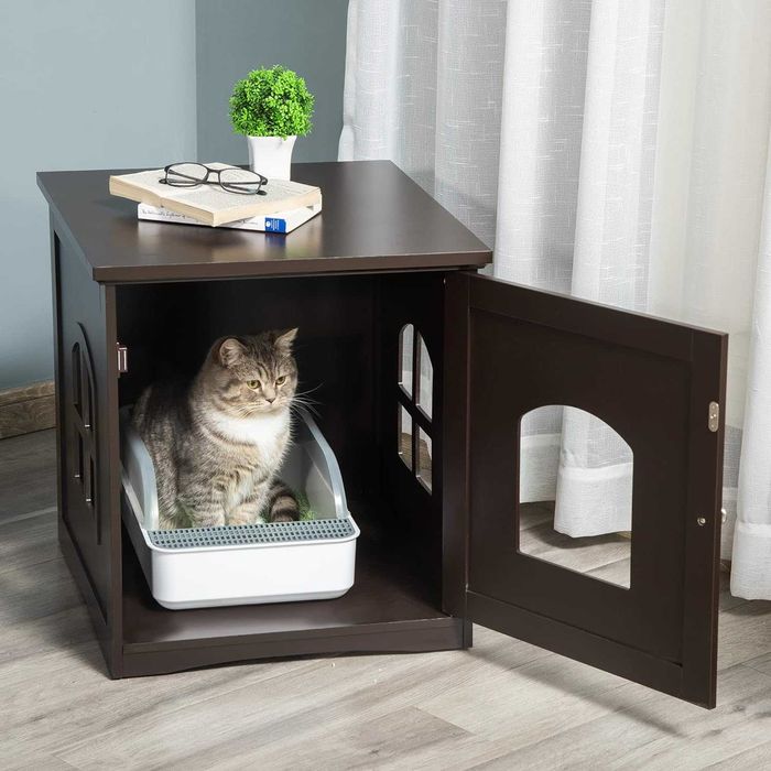 Armário para esconder caixa areia gatos ou para cama NOVO ENVIO GRÁTIS