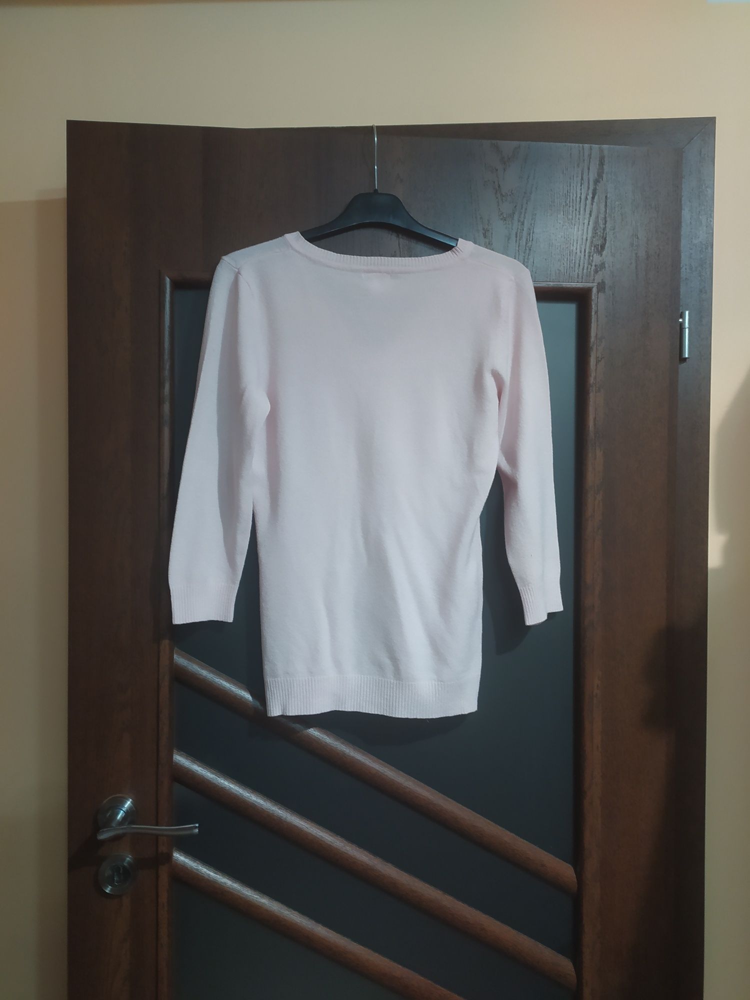 Sweter elastyczny z dekoltem V delikatny 38 M H&M