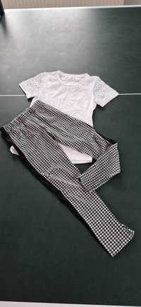 elegancki galowy strój zestaw bluzka + spodnie roz 116