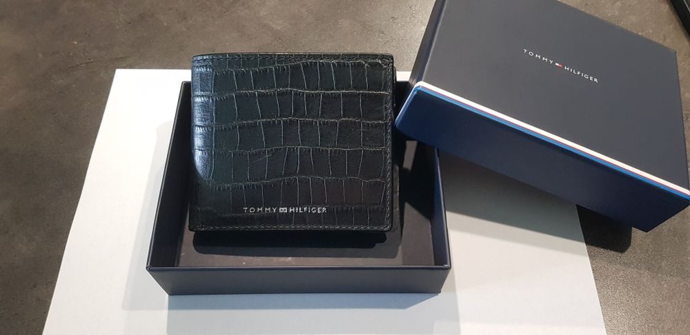 Tommy Hilfiger Nowy Składany Skórzany Portfel