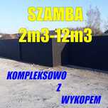 Szambo betonowe 2m3 Zbiornik betonowy Piwniczka Kompleksowo z wykopem