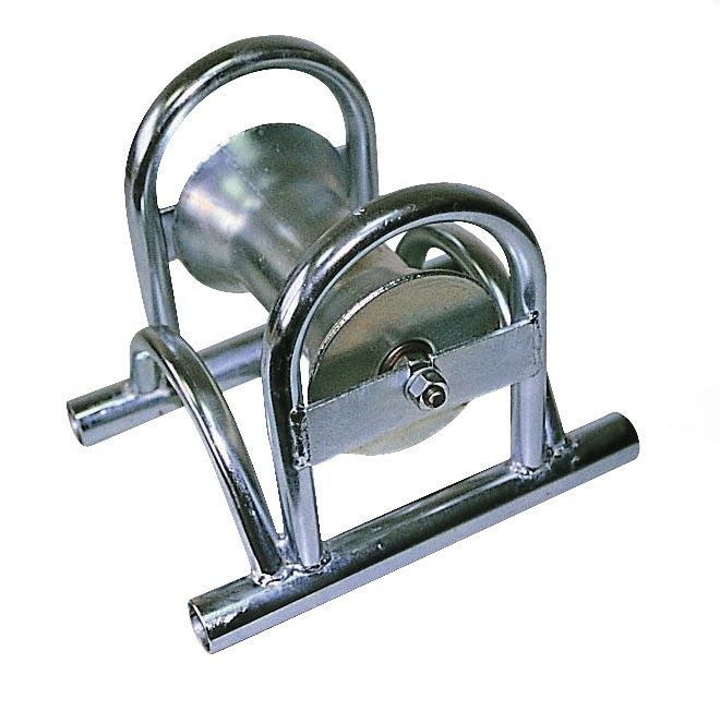 Rolka kablowa VOLTA, stalowa, prosta, łożyskowalna, galwanizowana